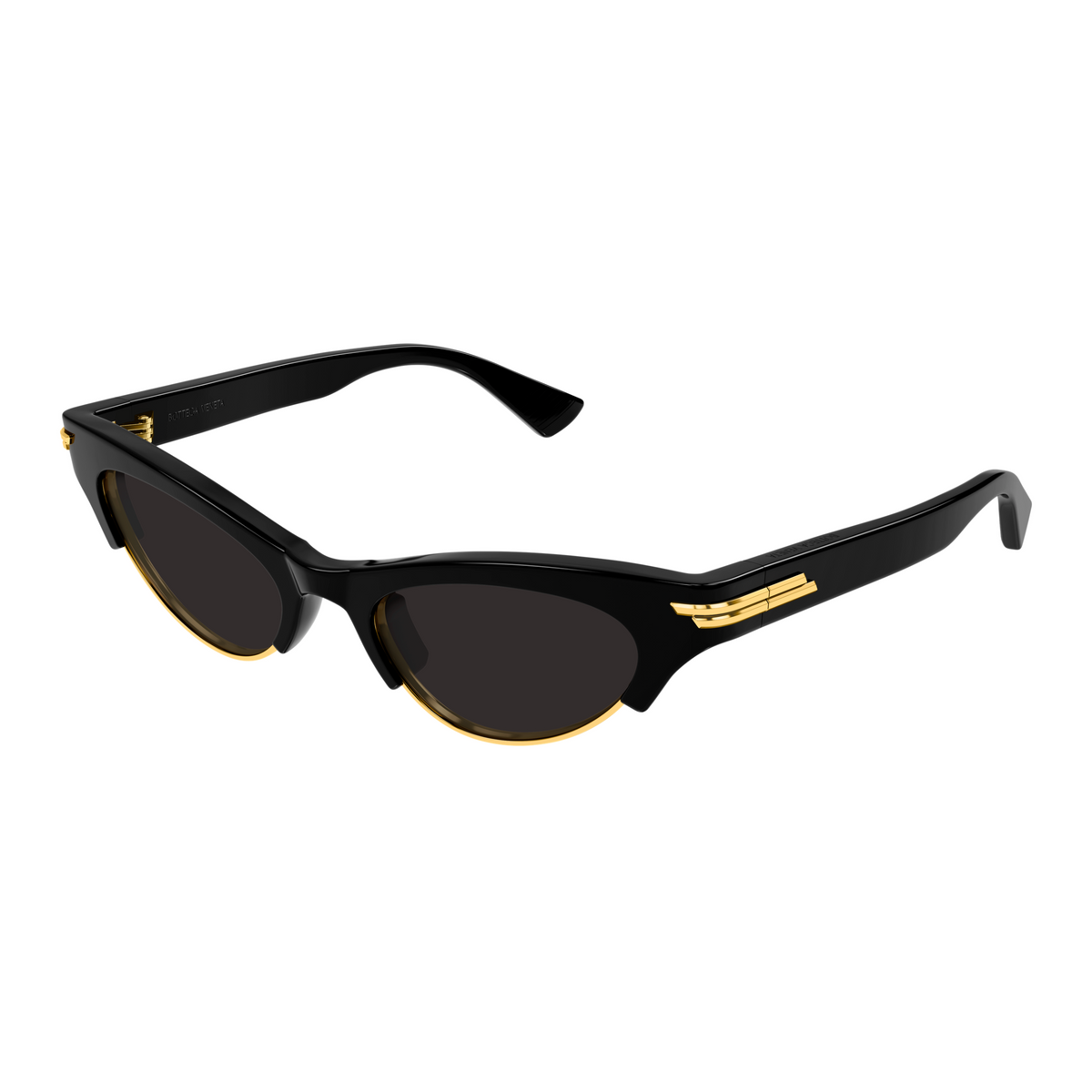 Bottega Veneta BV1431S Noir 001 de trois-quarts - Les Lunettes de Pauline