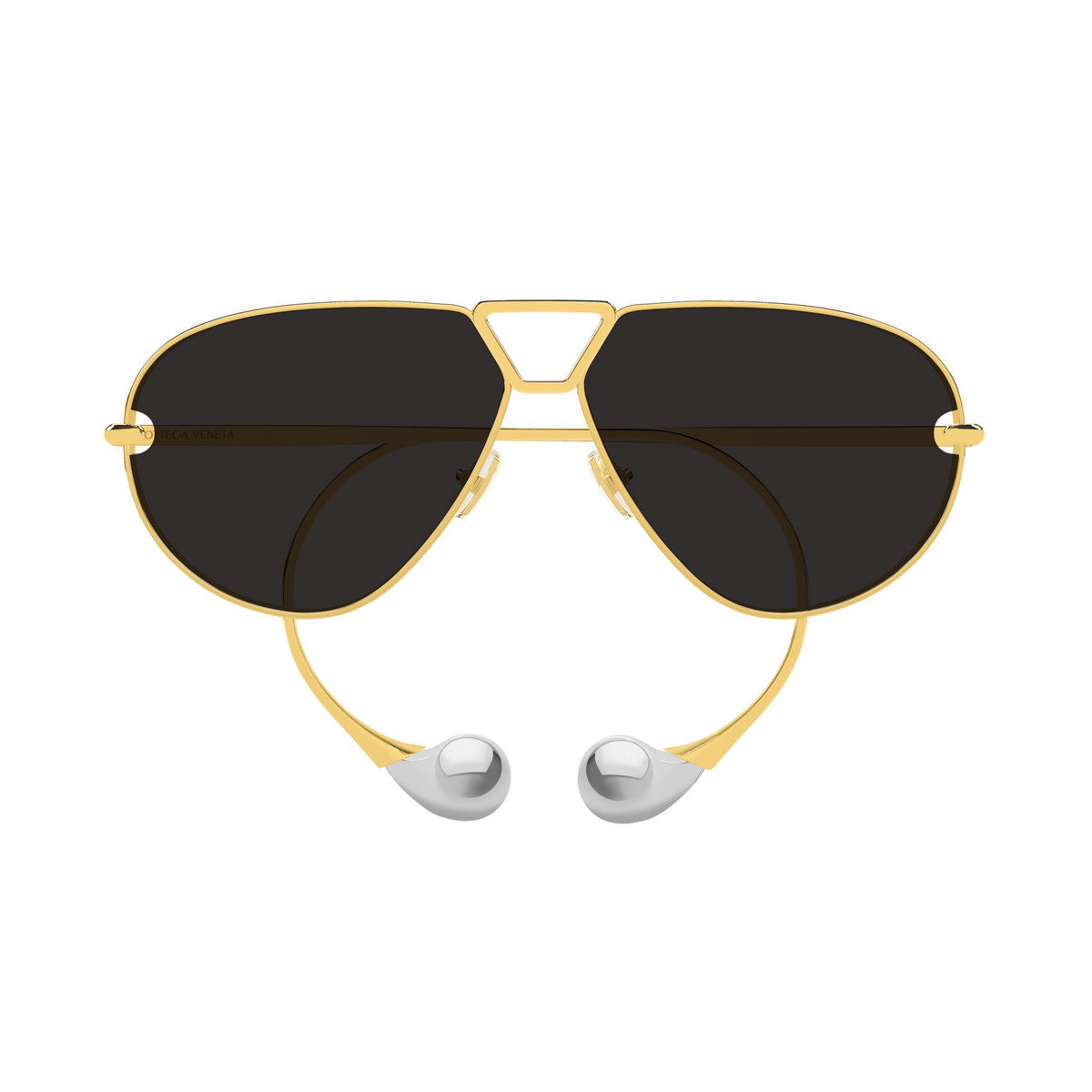Bottega Veneta BV1437S Doré 001 de face - Les Lunettes de Pauline