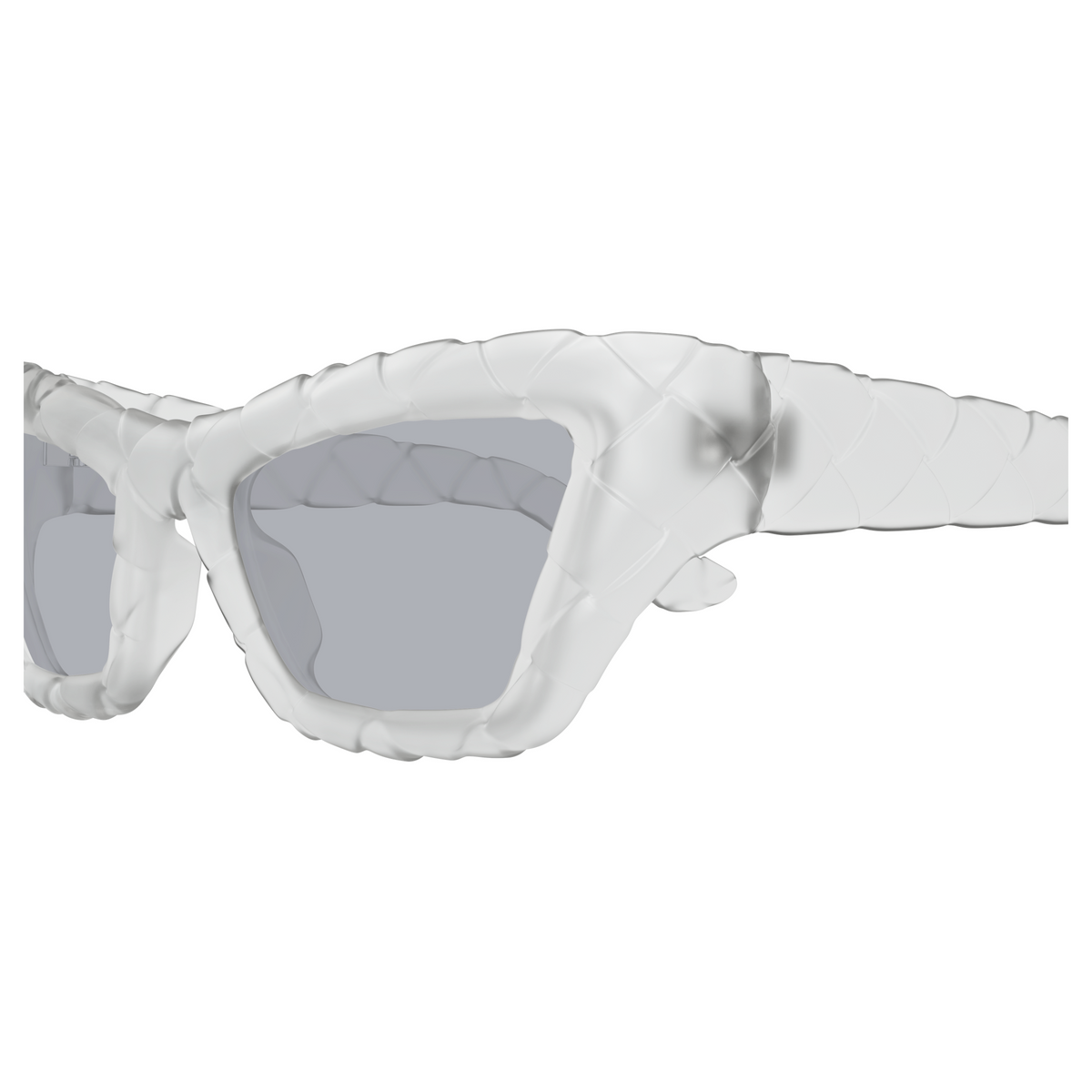 Bottega Veneta BV1438S Blanc Cristal 004 en détail des branches - Les Lunettes de Pauline