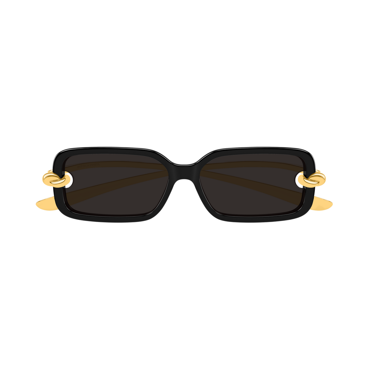 Bottega Veneta BV1439S Noir Doré 001 de face - Les Lunettes de Pauline