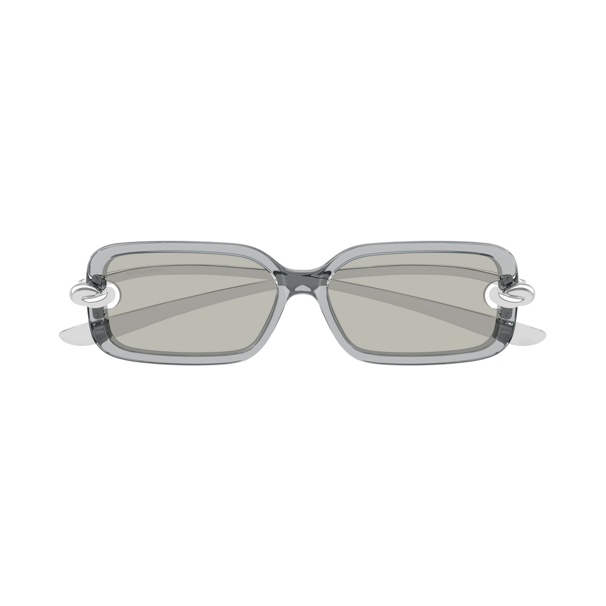 Bottega Veneta BV1439S Gris Cristal Argenté 004 de face - Les Lunettes de Pauline