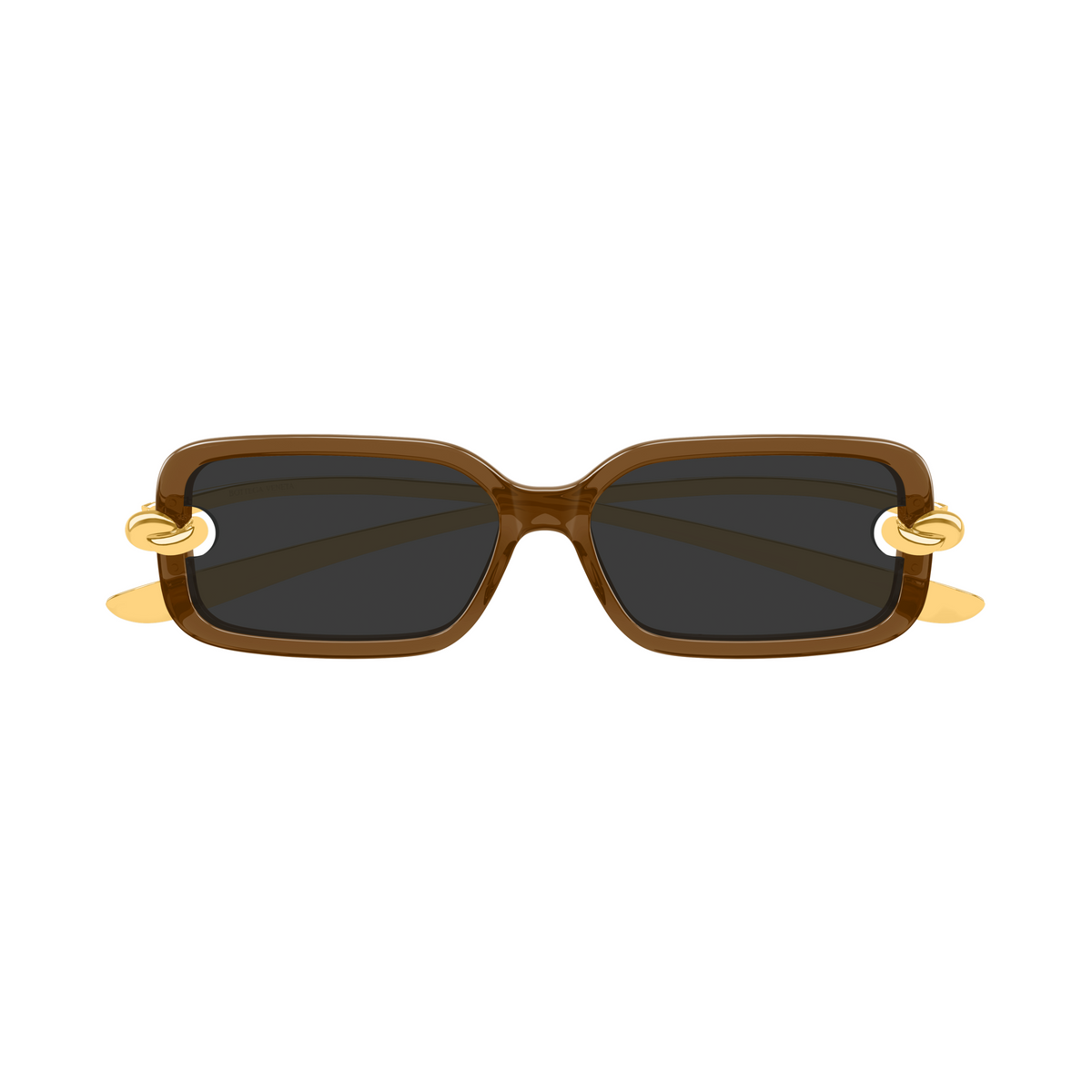Bottega Veneta BV1439S Brun Ambré Doré 005 de face - Les Lunettes de Pauline