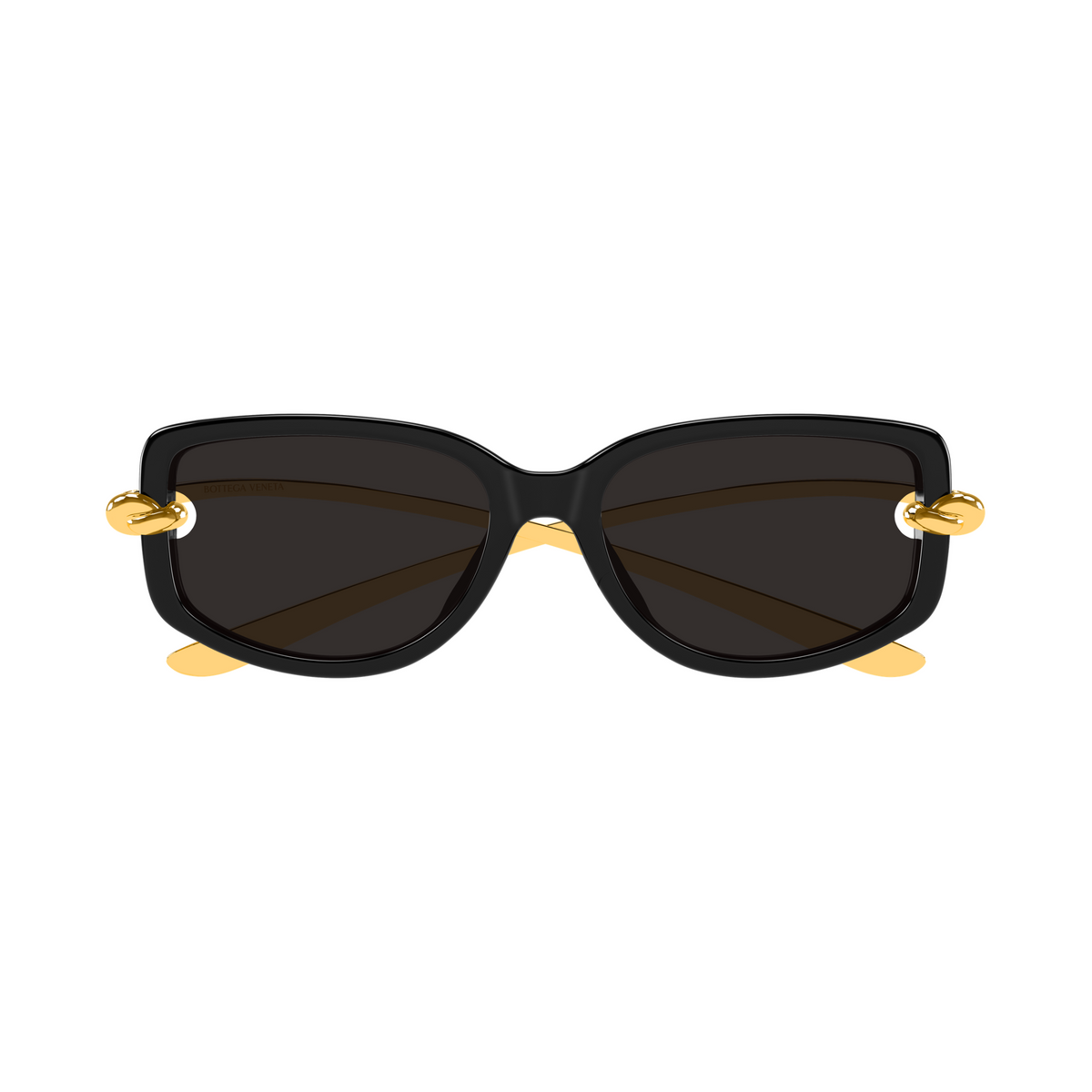 Bottega Veneta BV1440SA Noir Doré 001 de face - Les Lunettes de Pauline