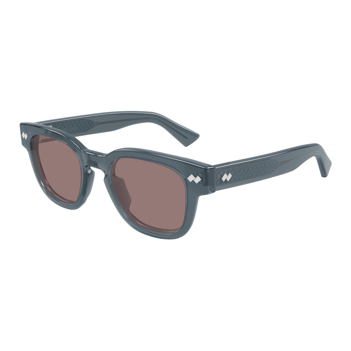 Bottega Veneta BV1441S Gris Bleuté 003 de trois-quarts - Les Lunettes de Pauline