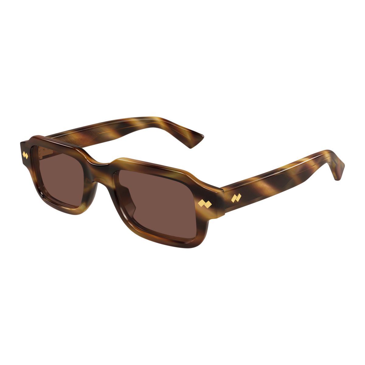 Bottega Veneta BV1442S Écaille Havane 002 de trois-quarts - Les Lunettes de Pauline