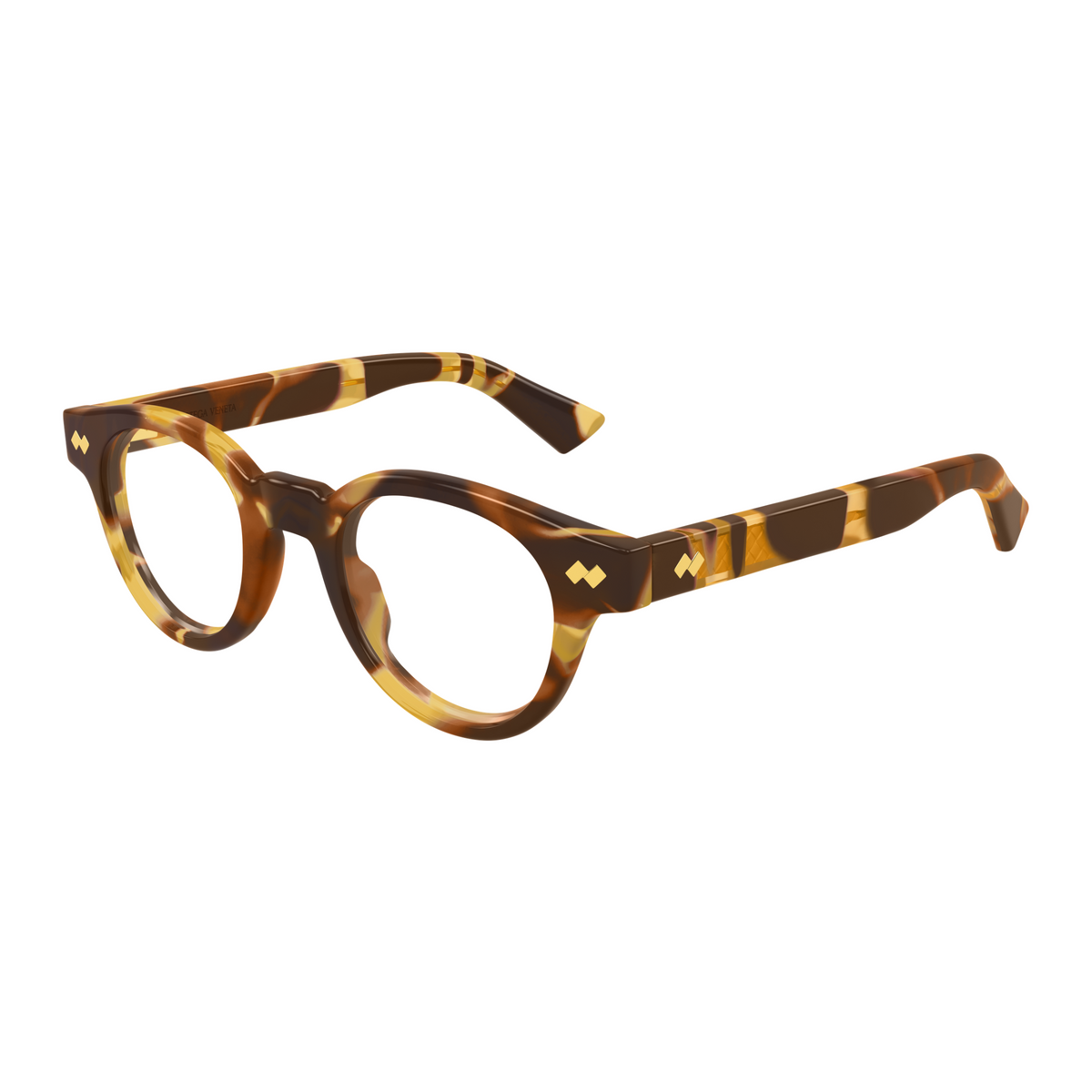 Bottega Veneta BV1443O Écaille Havane 002 de trois-quarts - Les Lunettes de Pauline