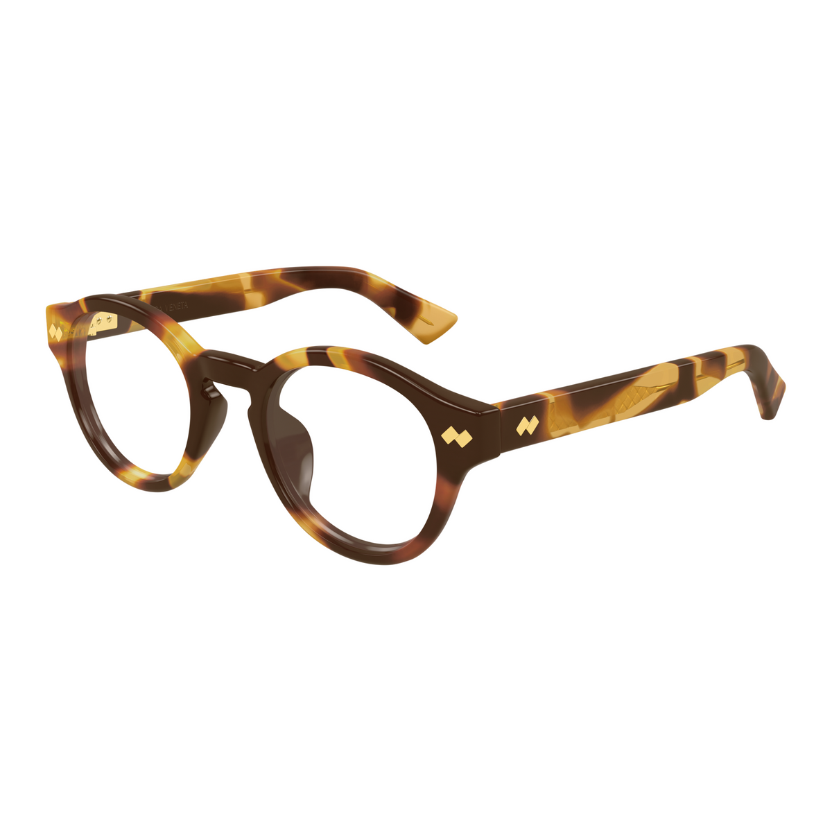 Bottega Veneta BV1444OA Écaille Havane 002 de trois-quarts - Les Lunettes de Pauline