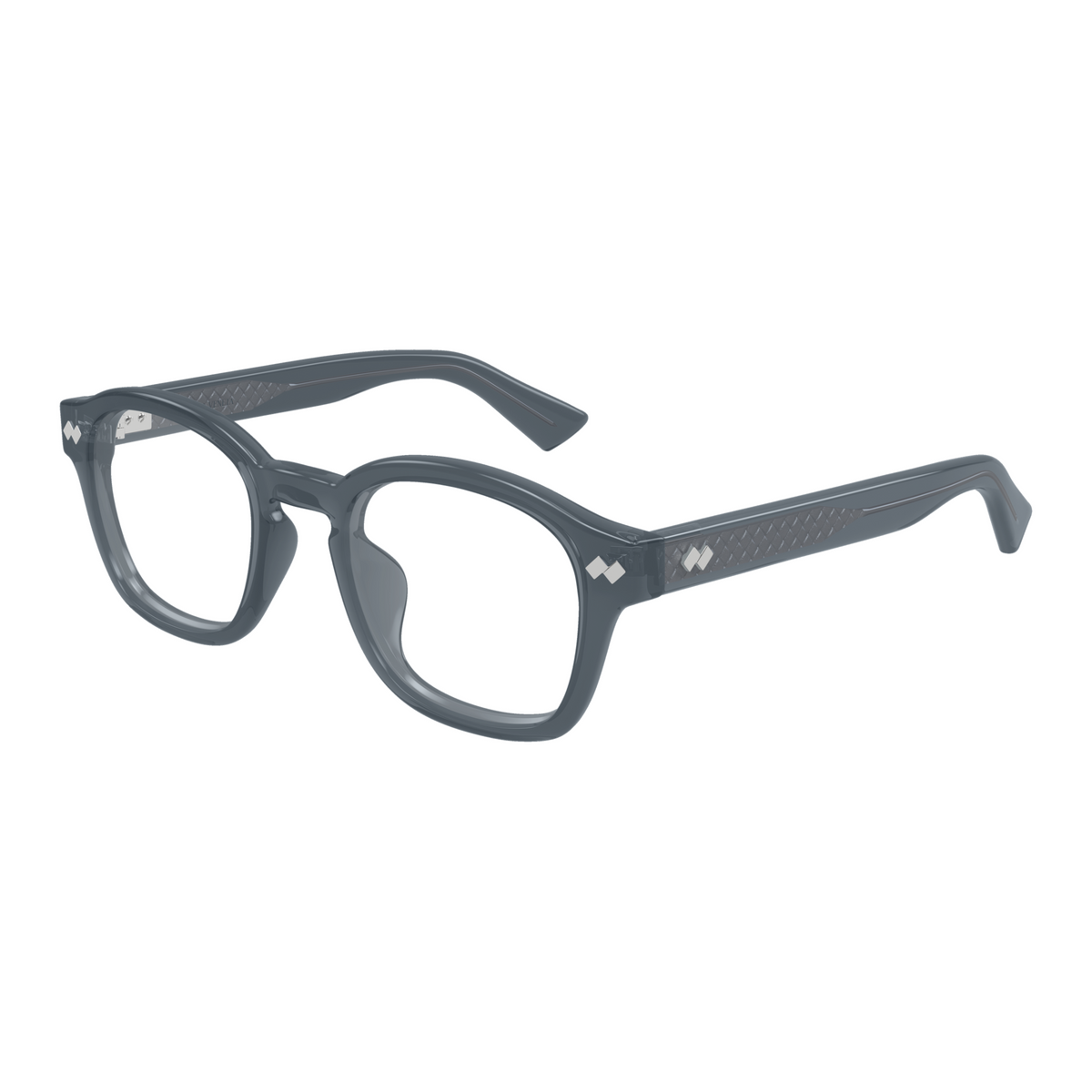Bottega Veneta BV1445OA Gris Ardoise 003 de trois-quarts - Les Lunettes de Pauline