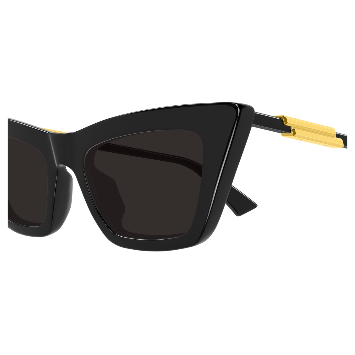 Bottega Veneta BV1446S Noir 001 en détail des branches - Les Lunettes de Pauline