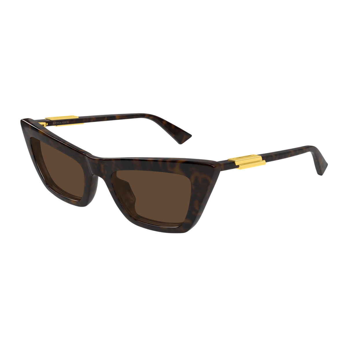 Bottega Veneta BV1446S Écaille Havane 002 de trois-quarts - Les Lunettes de Pauline