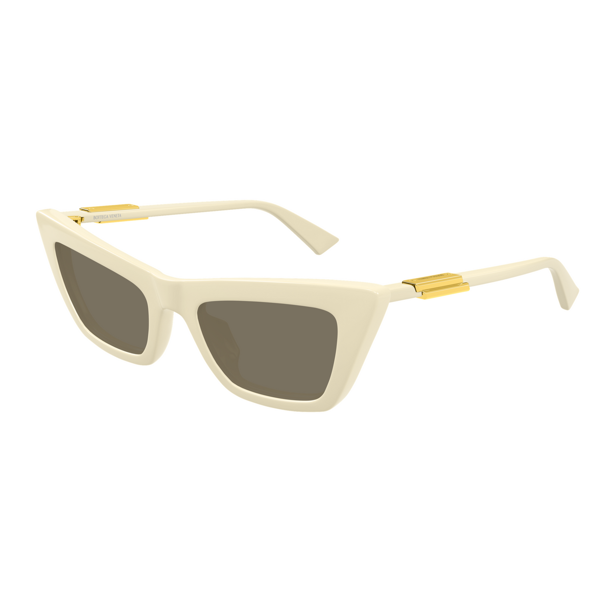 Bottega Veneta BV1446S Beige 004 de trois-quarts - Les Lunettes de Pauline