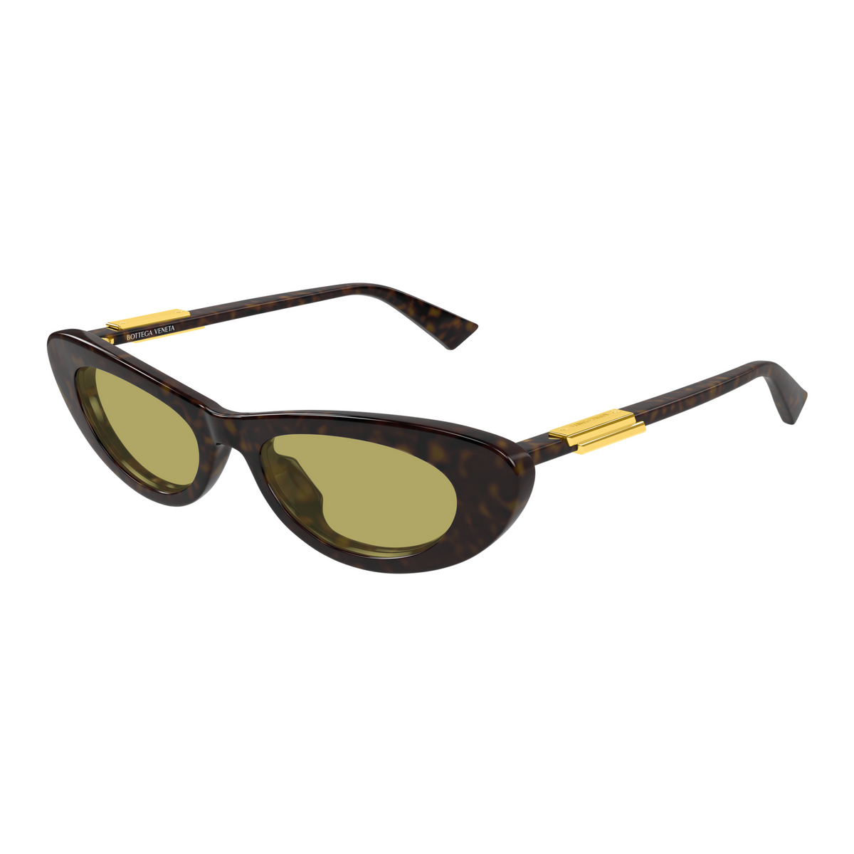 Bottega Veneta BV1447S Écaille Havane 002 de trois-quarts - Les Lunettes de Pauline