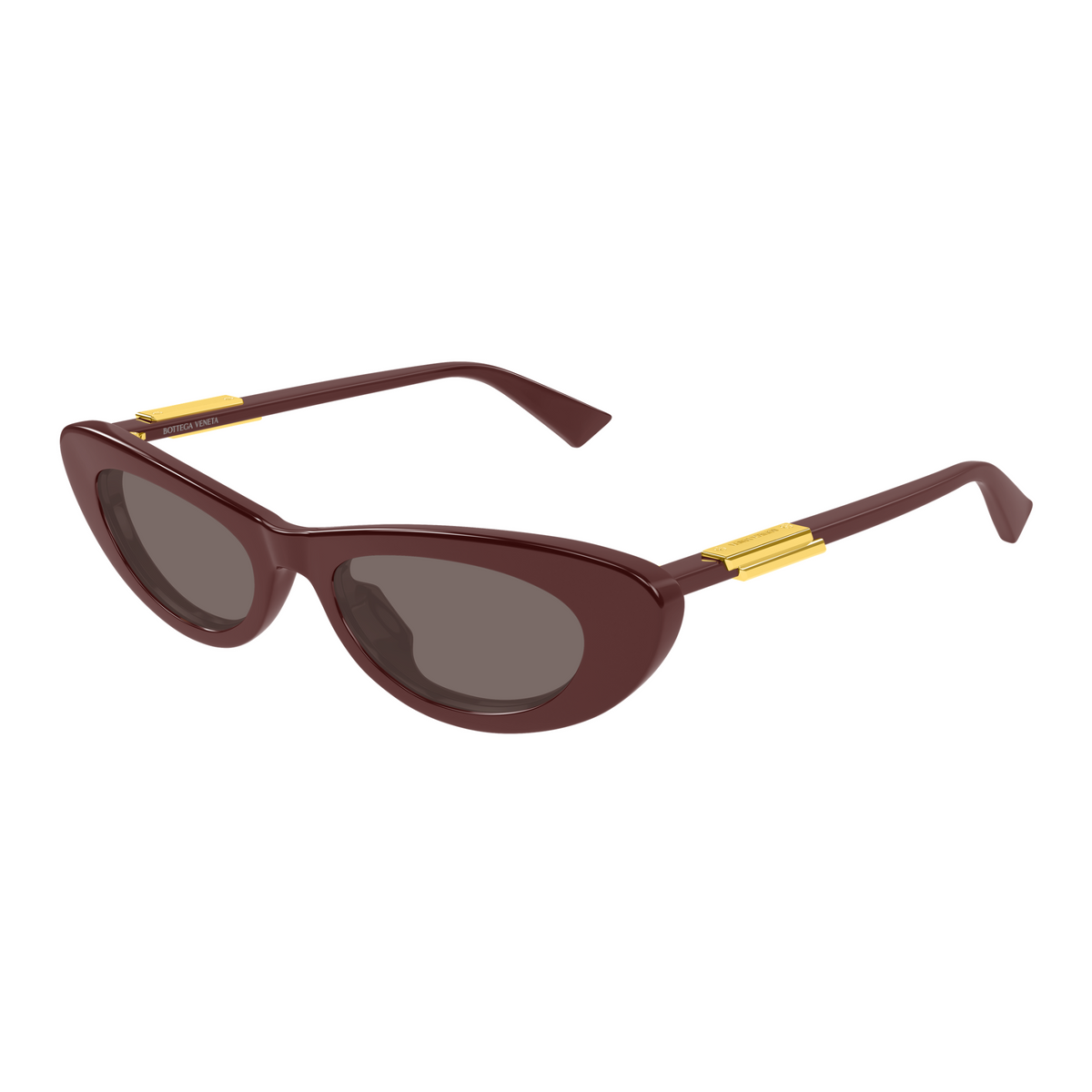 Bottega Veneta BV1447S Bordeaux 003 de trois-quarts - Les Lunettes de Pauline