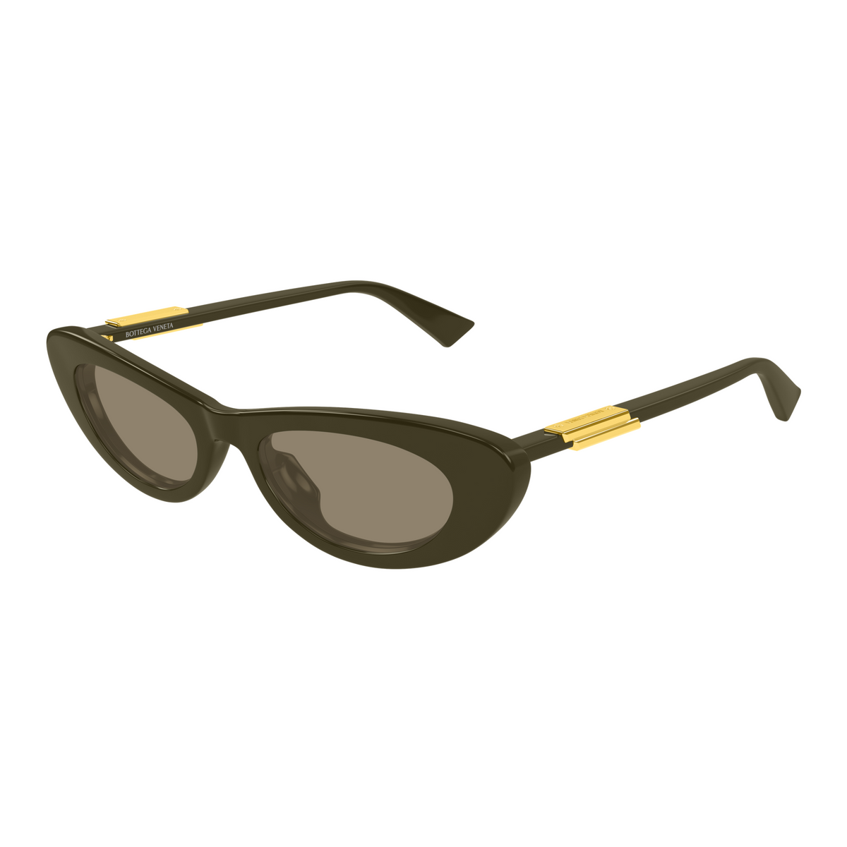 Bottega Veneta BV1447S Vert 005 de trois-quarts - Les Lunettes de Pauline