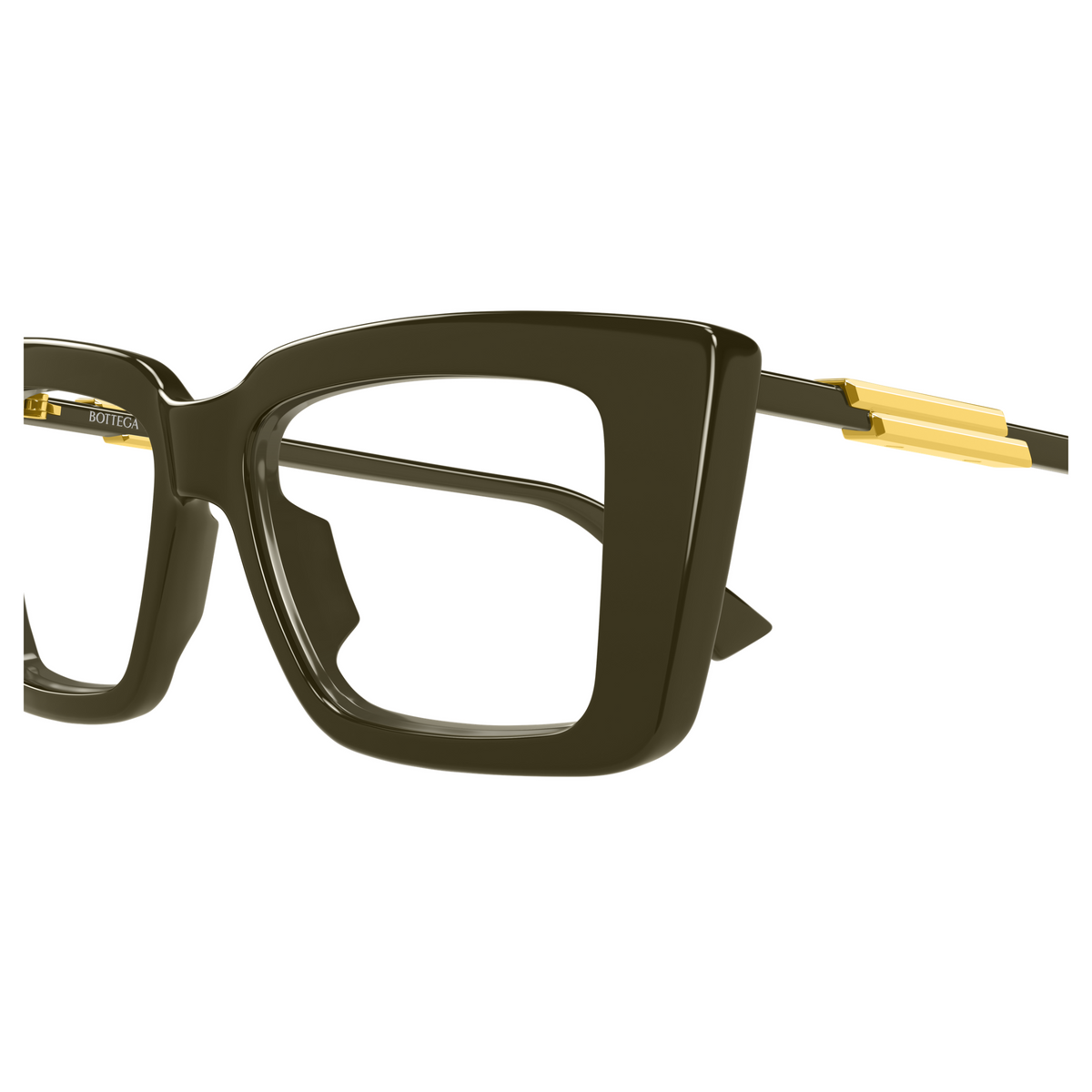 Bottega Veneta BV1448O Vert 005 en détail des branches - Les Lunettes de Pauline