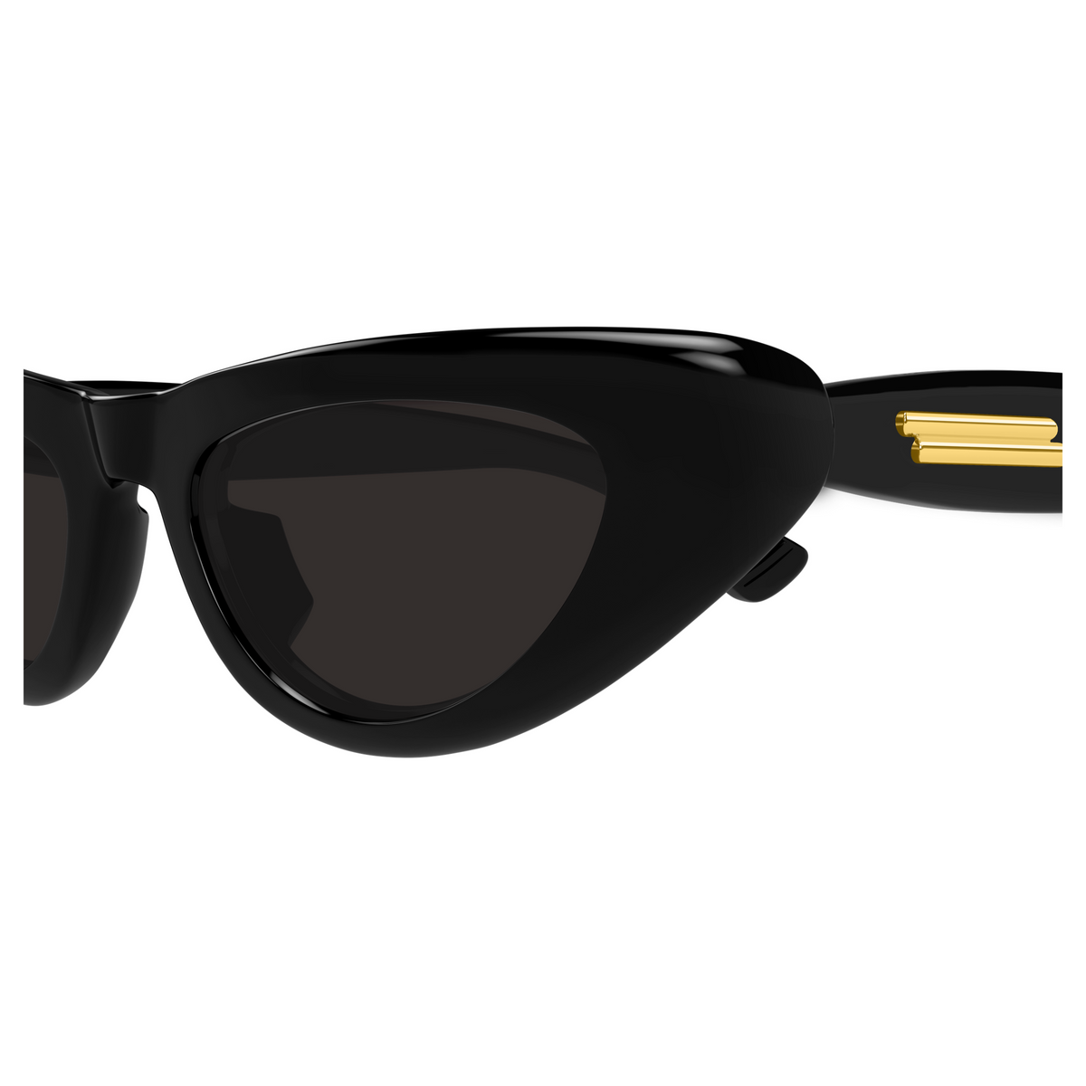 Bottega Veneta BV1450S Noir 001 en détail des branches - Les Lunettes de Pauline