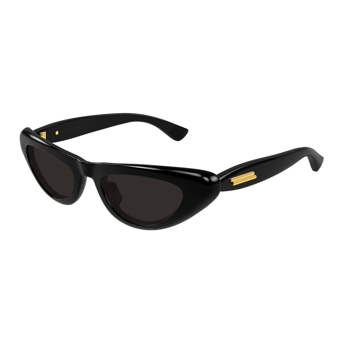 Bottega Veneta BV1450S Noir 001 de trois-quarts - Les Lunettes de Pauline