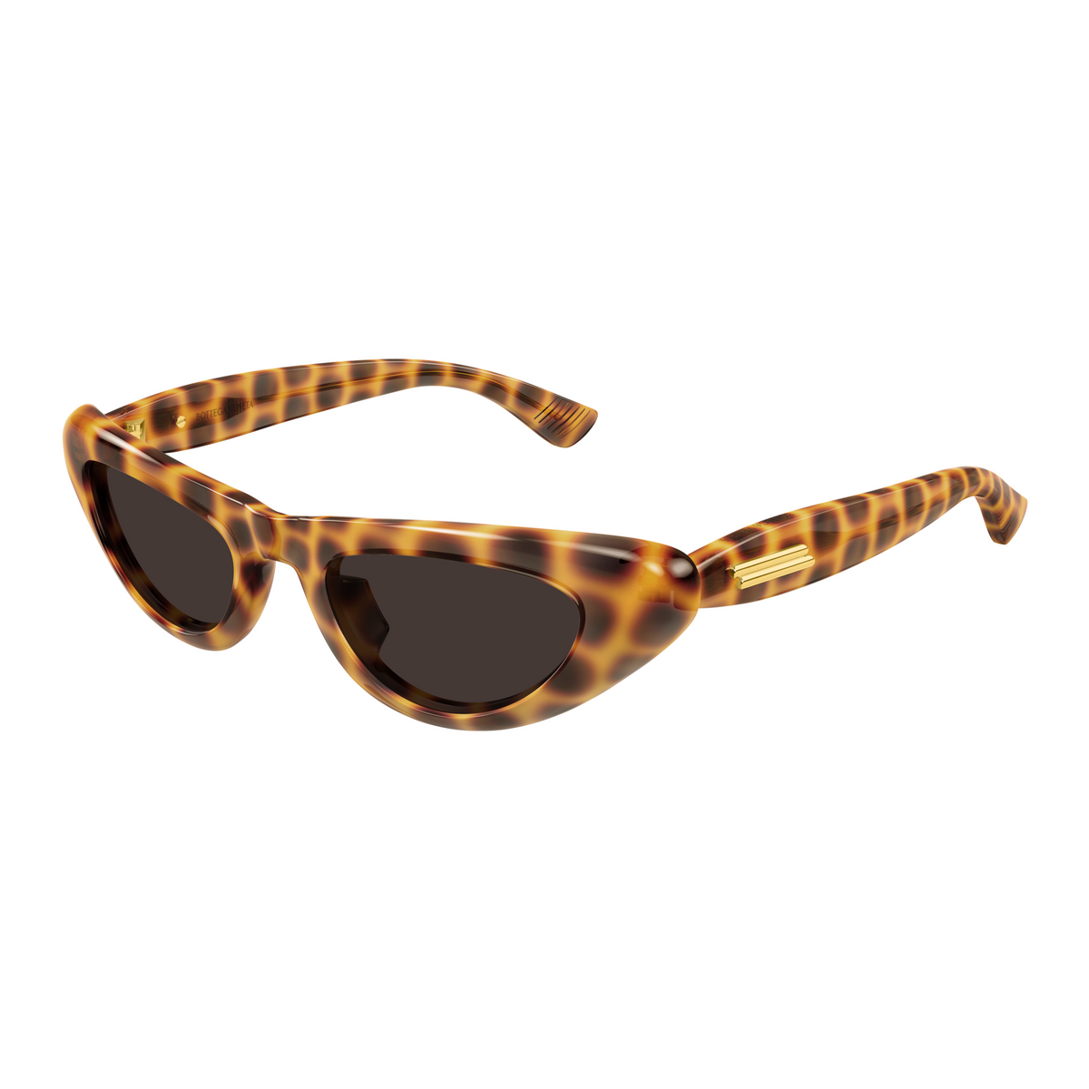 Bottega Veneta BV1450S Écaille Havane 002 de trois-quarts - Les Lunettes de Pauline