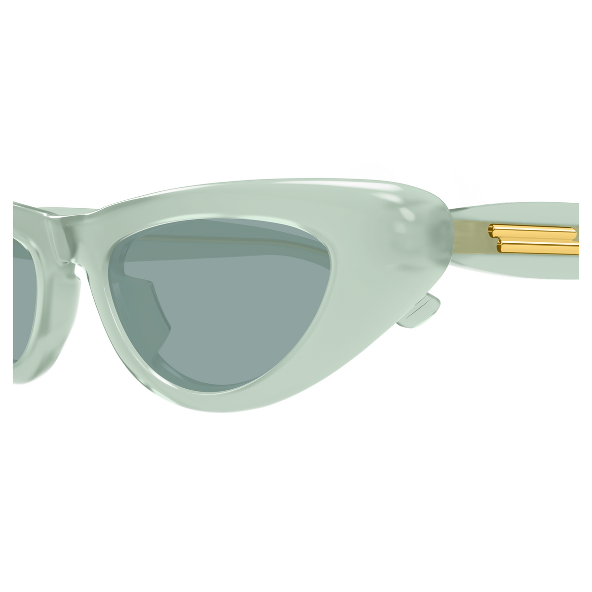 Bottega Veneta BV1450S Vert 003 en détail des branches - Les Lunettes de Pauline
