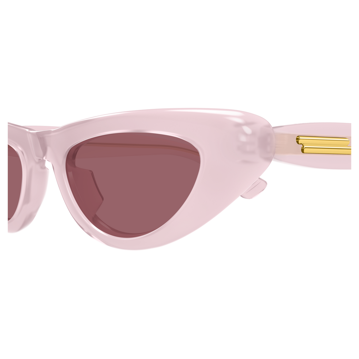 Bottega Veneta BV1450S Rose 004 en détail des branches - Les Lunettes de Pauline