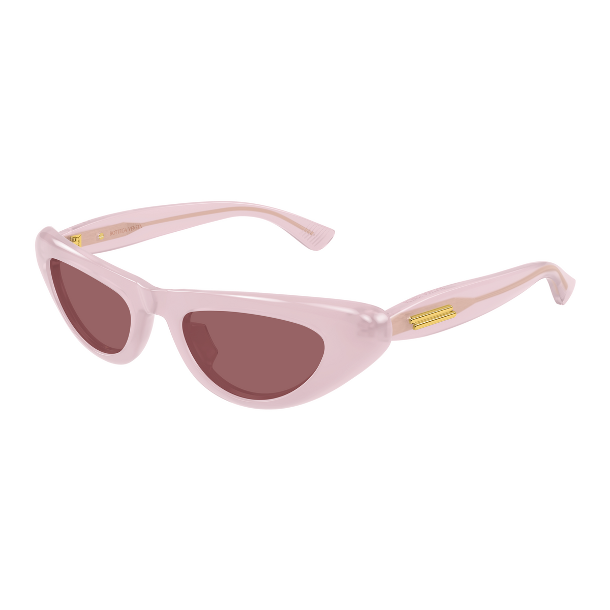 Bottega Veneta BV1450S Rose 004 de trois-quarts - Les Lunettes de Pauline