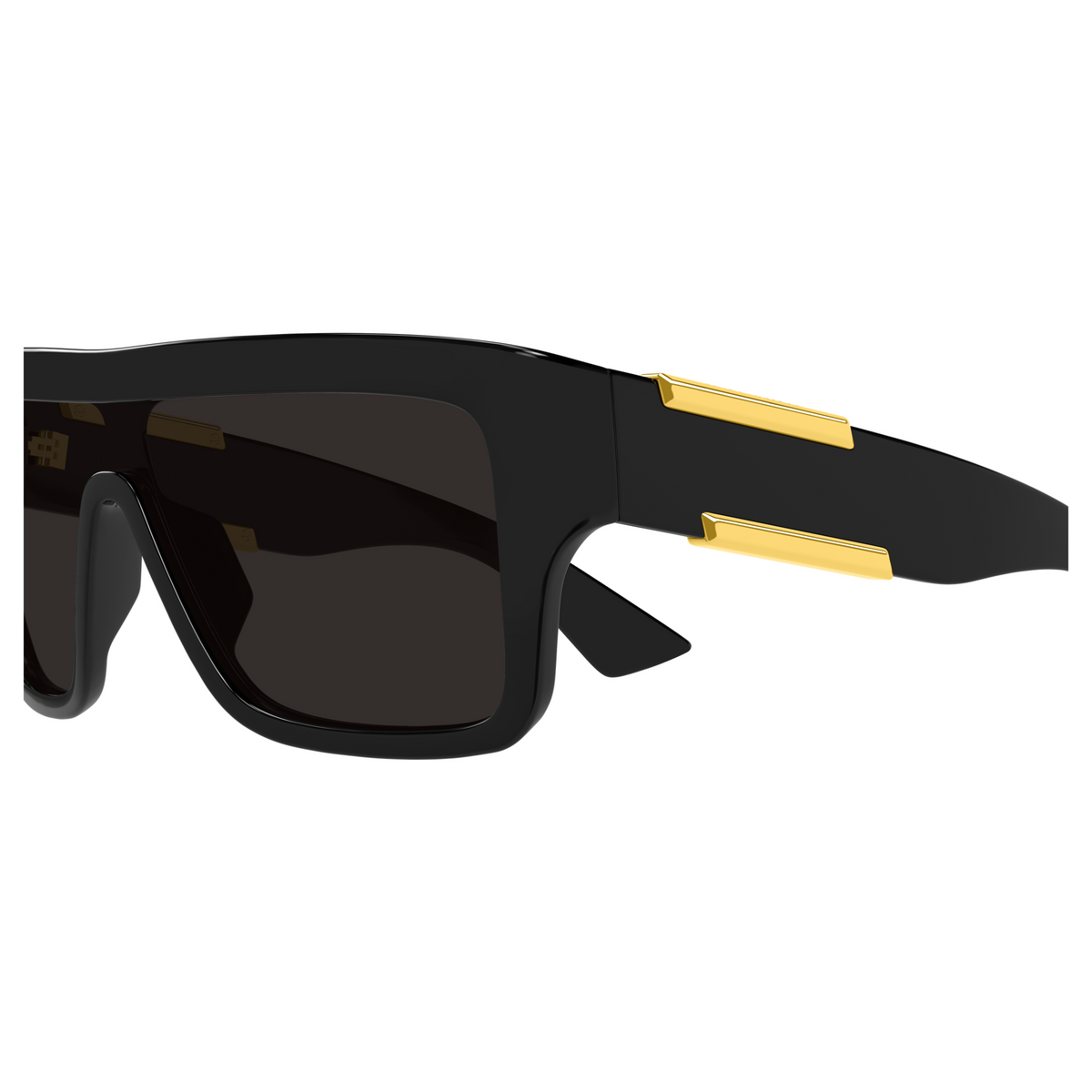 Bottega Veneta BV1451S Noir 001 en détail des branches - Les Lunettes de Pauline