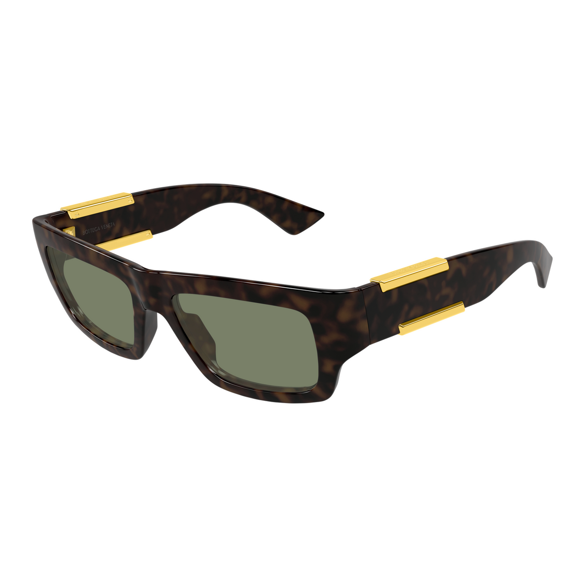 Bottega Veneta BV1452S Écaille Havane 002 de trois-quarts - Les Lunettes de Pauline