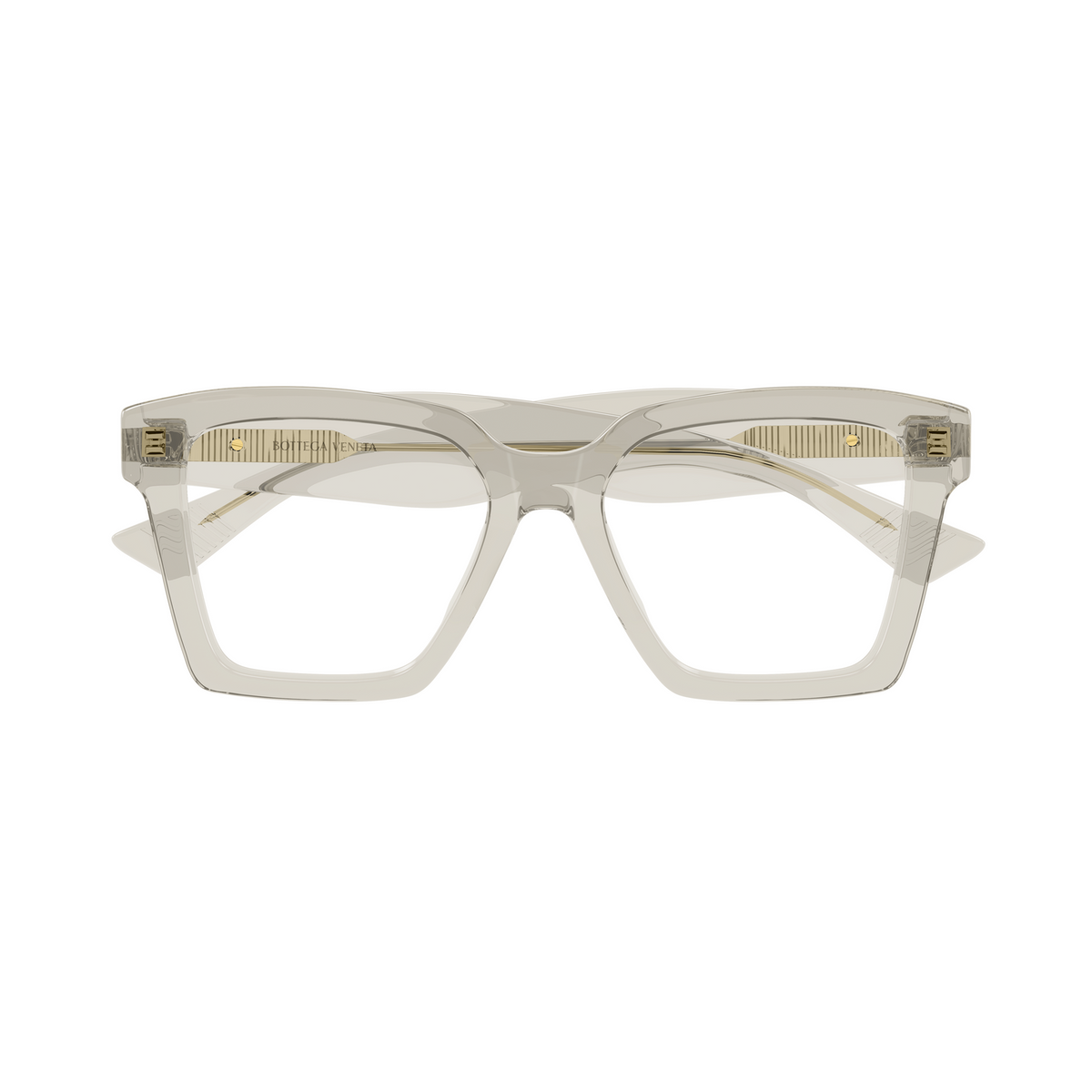 Bottega Veneta BV1458O Beige Cristal 003 de face - Les Lunettes de Pauline