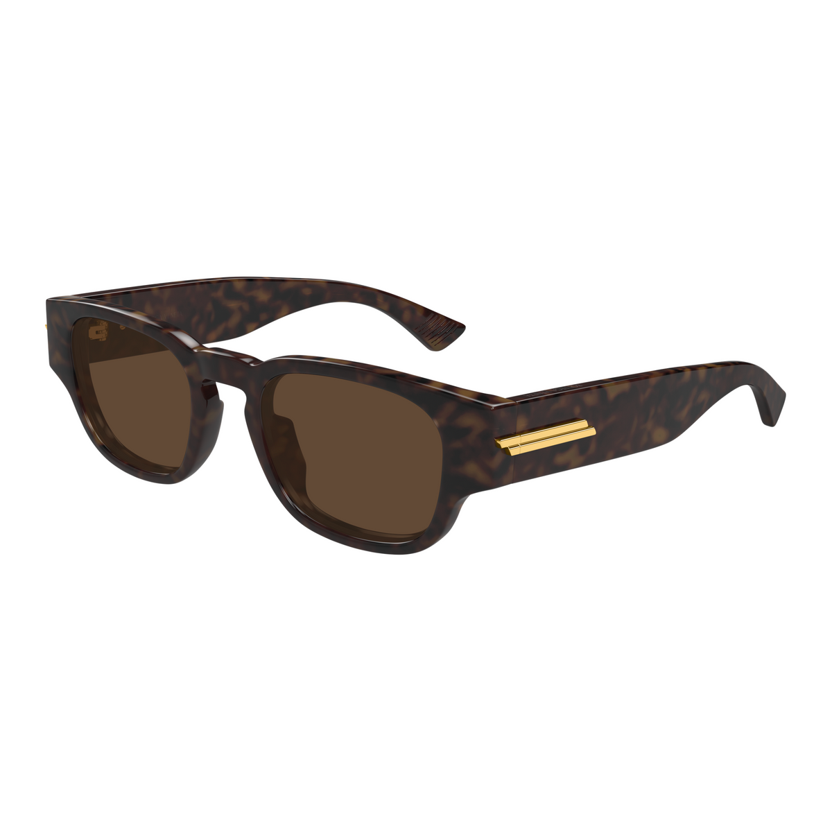 Bottega Veneta BV1460S Écaille Havane 002 de trois-quarts - Les Lunettes de Pauline