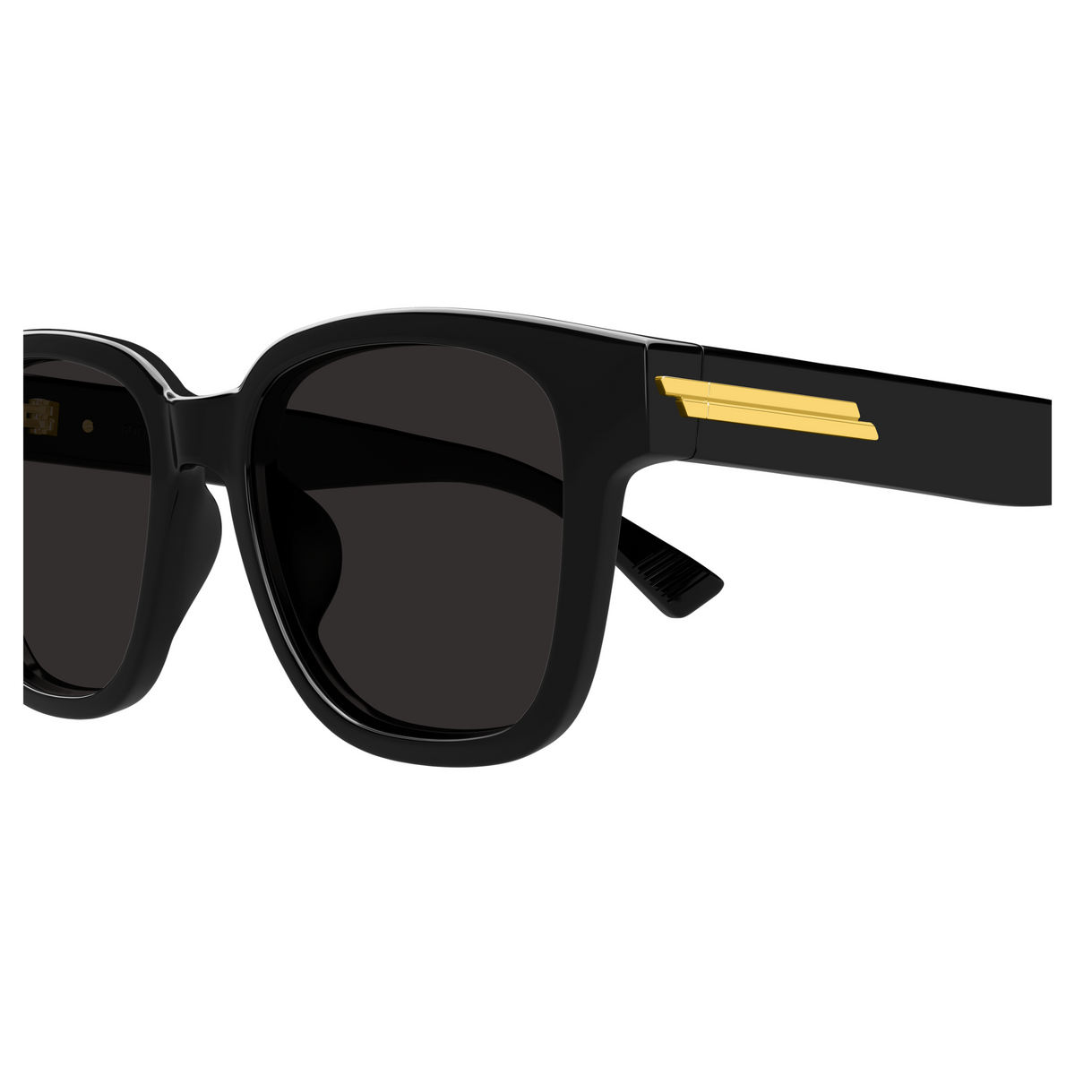 Bottega Veneta BV1461SK Noir 001 en détail des branches - Les Lunettes de Pauline