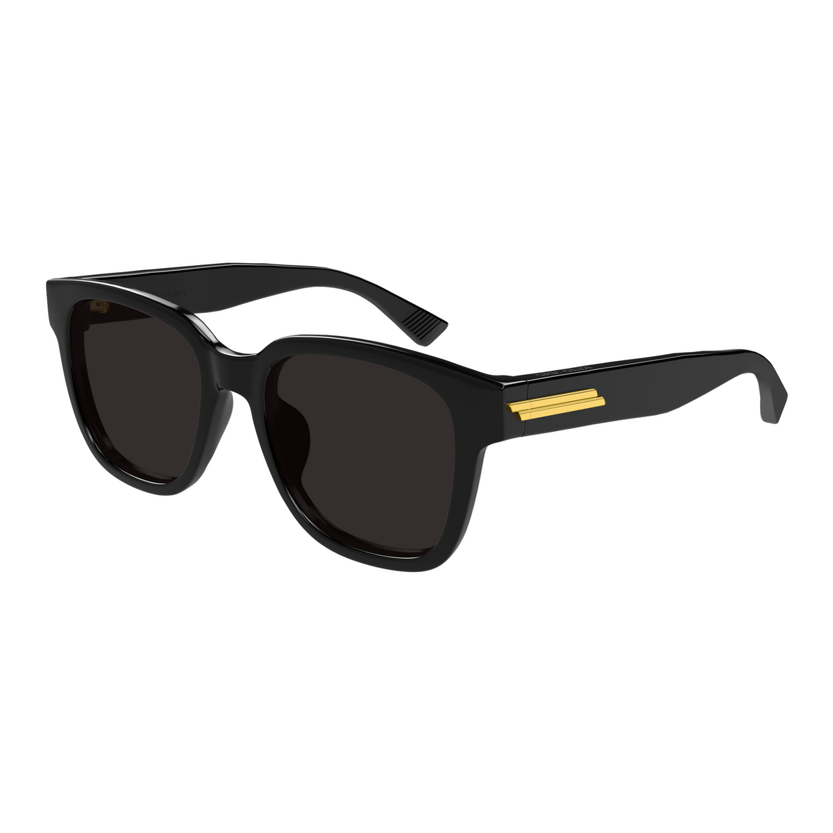 Bottega Veneta BV1461SK Noir 001 de trois-quarts - Les Lunettes de Pauline