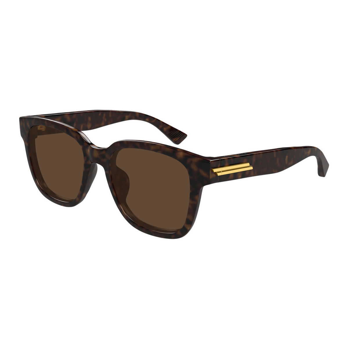Bottega Veneta BV1461SK Écaille Havane 002 de trois-quarts - Les Lunettes de Pauline