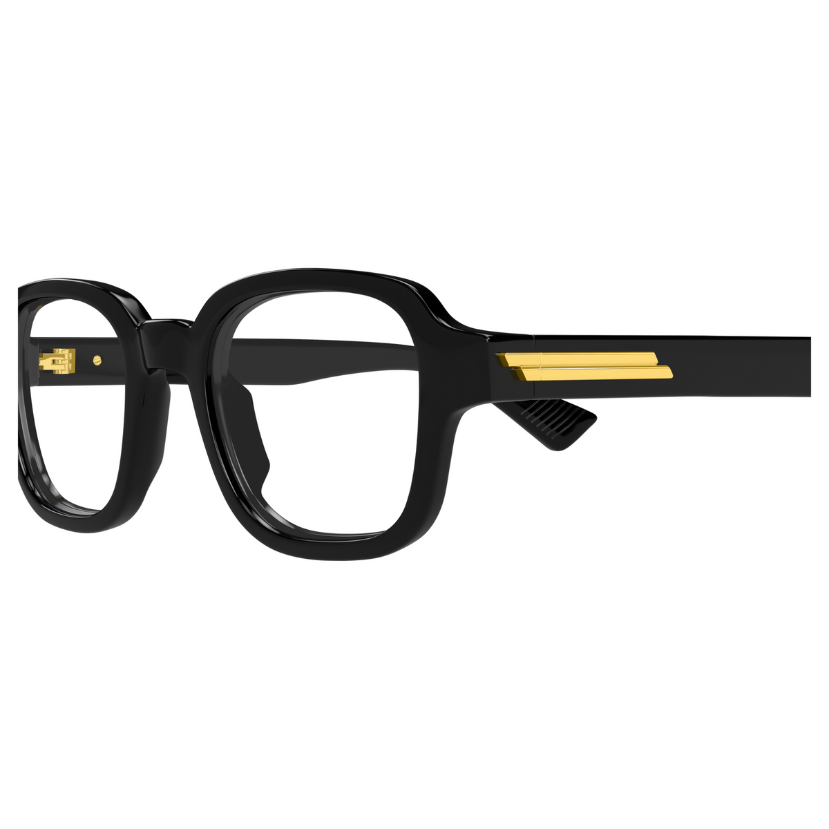 Bottega Veneta BV1462O Noir 006 en détail des branches - Les Lunettes de Pauline