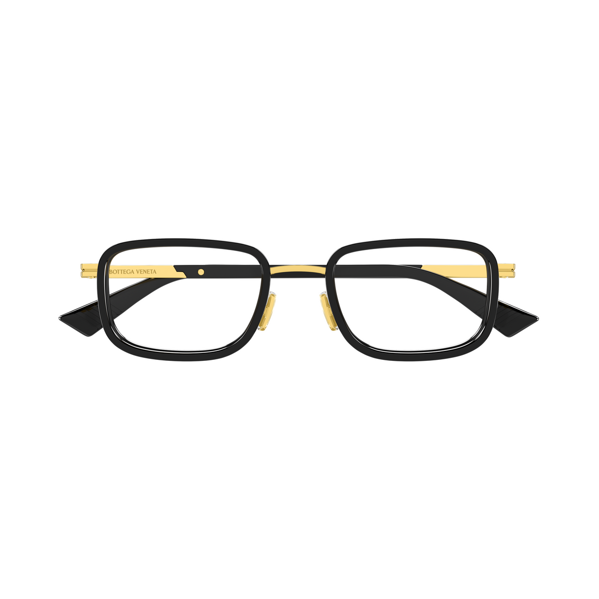 Bottega Veneta BV1464O Noir Doré 005 de face - Les Lunettes de Pauline