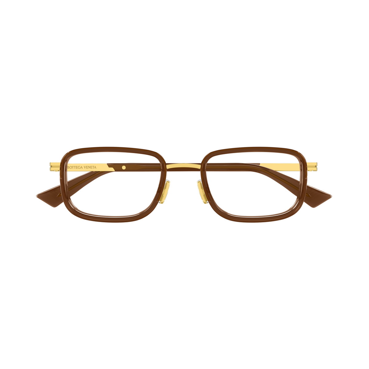 Bottega Veneta BV1464O Brun Doré 007 de face - Les Lunettes de Pauline