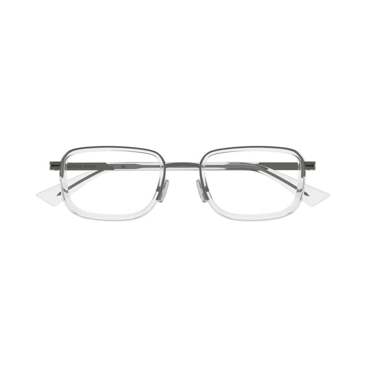 Bottega Veneta BV1464O Cristal Gunmetal 008 de face - Les Lunettes de Pauline