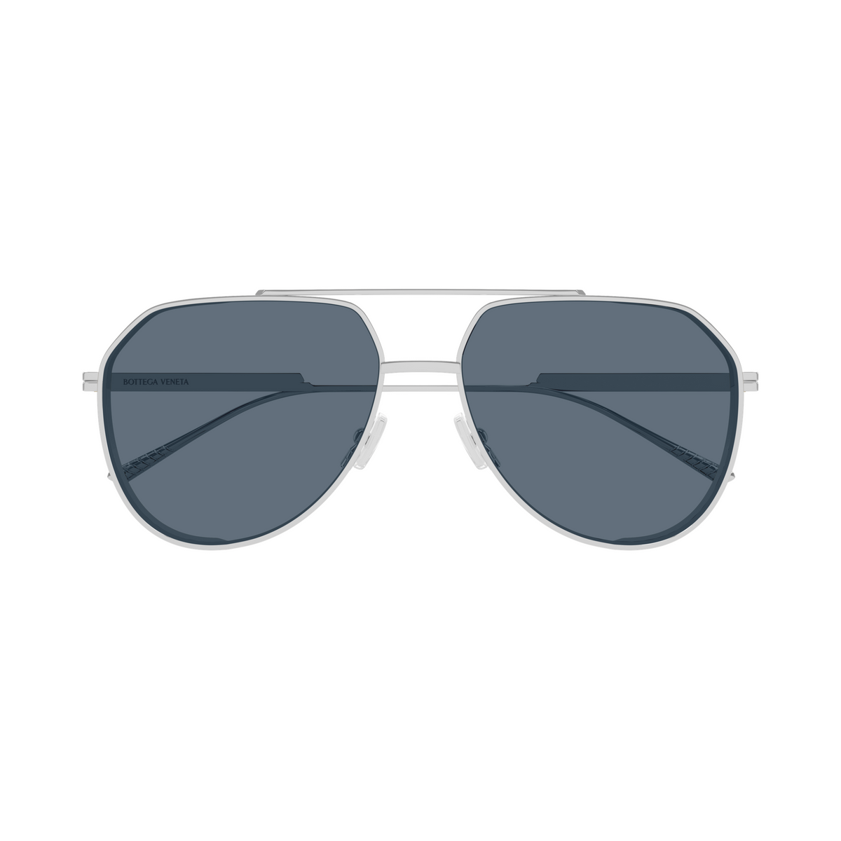 Bottega Veneta BV1465S Argenté Verres Bleus 003 de face - Les Lunettes de Pauline