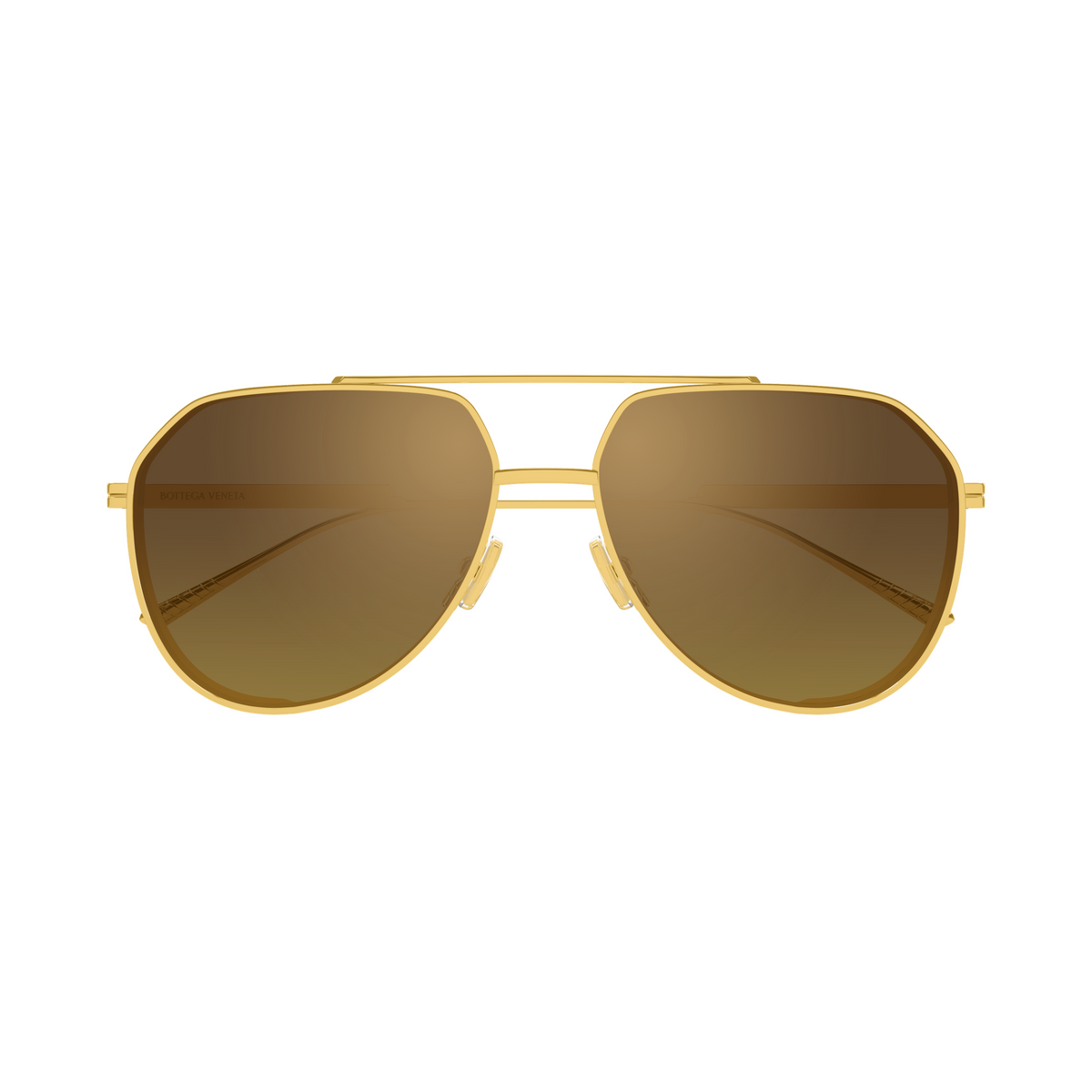 Bottega Veneta BV1465S Doré Verres Bruns 004 de face - Les Lunettes de Pauline