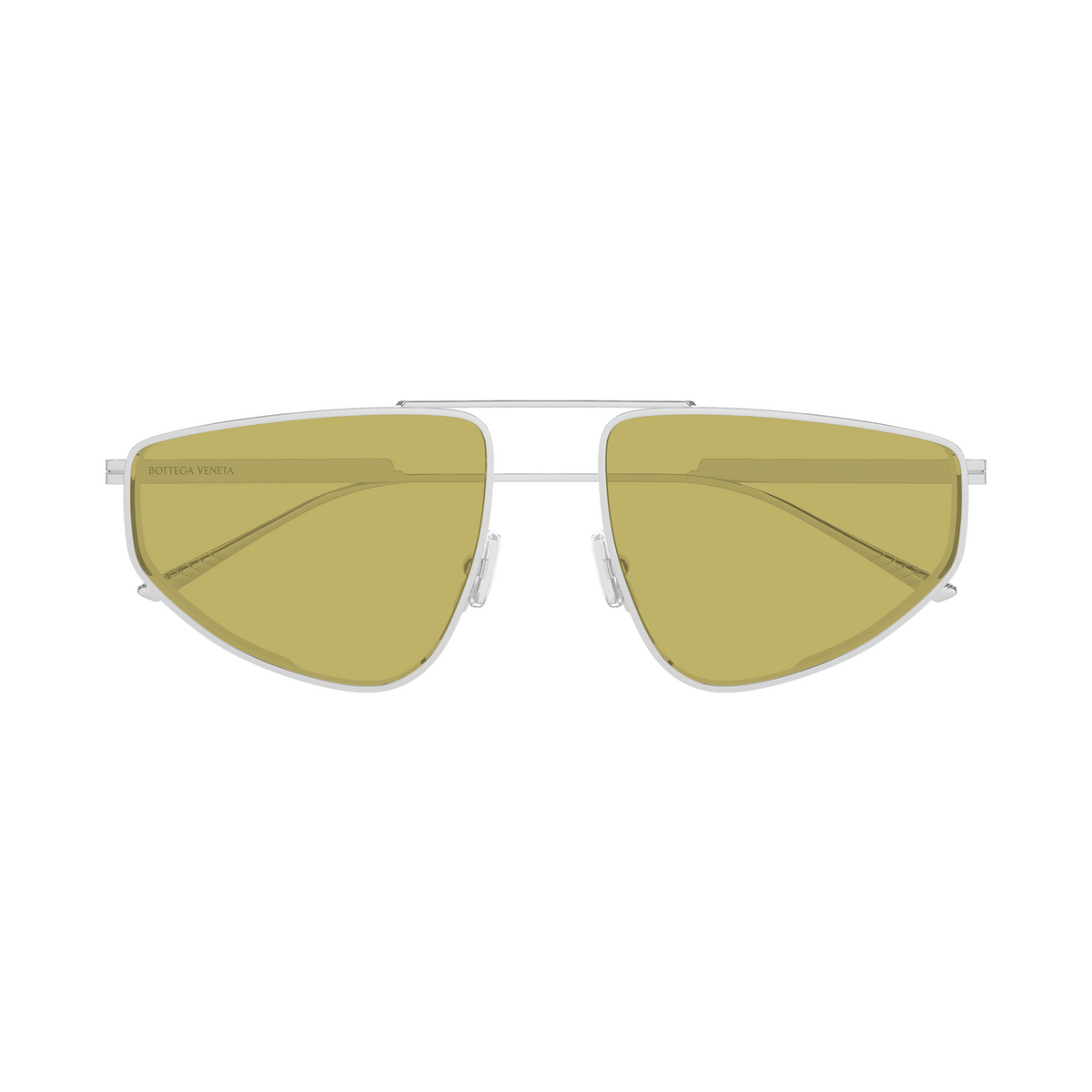 Bottega Veneta BV1466S Argenté Verres Jaunes 003 de face - Les Lunettes de Pauline