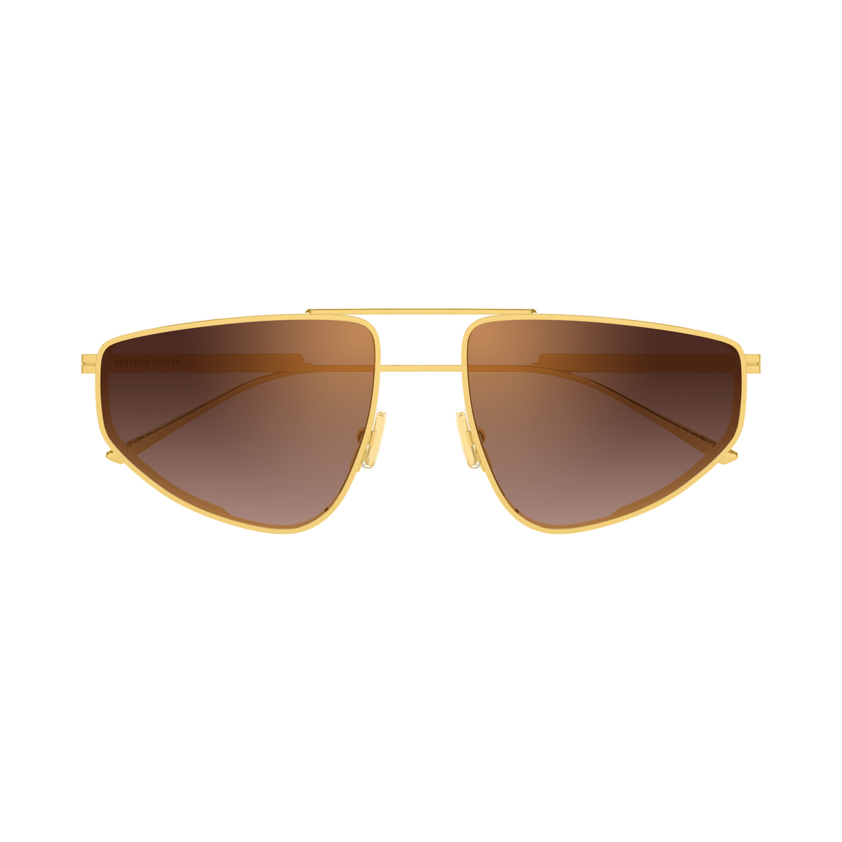 Bottega Veneta BV1466S Doré Verres Bruns 004 de face - Les Lunettes de Pauline