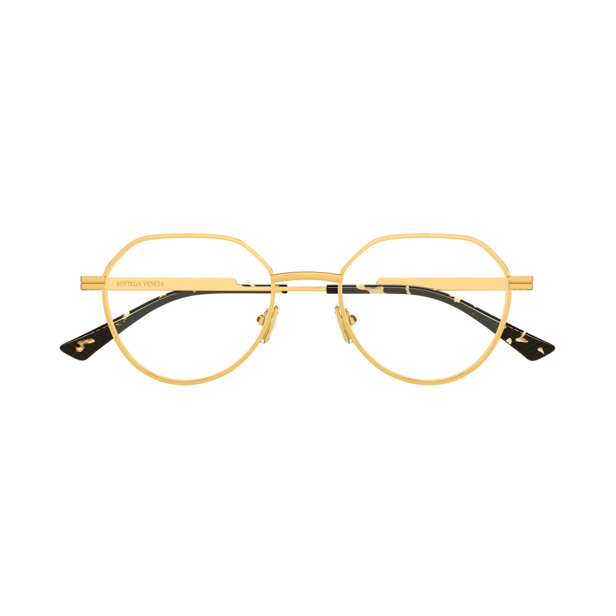 Bottega Veneta BV1468O Doré 001 de face - Les Lunettes de Pauline
