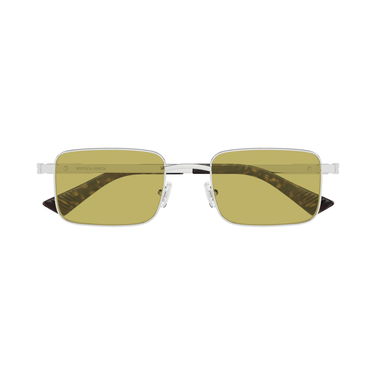 Bottega Veneta BV1469S Argenté Verres Jaunes 003 de face - Les Lunettes de Pauline