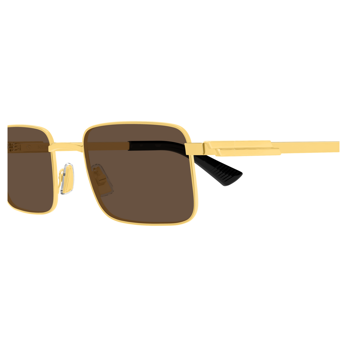 Bottega Veneta BV1469S Doré Verres Bruns 005 en détail des branches - Les Lunettes de Pauline