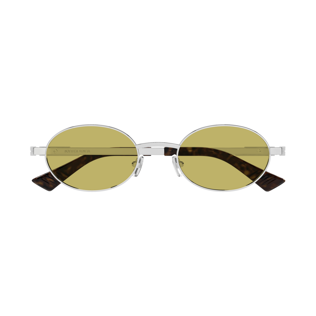 Bottega Veneta BV1470S Argenté Verres Jaunes 003 de face - Les Lunettes de Pauline