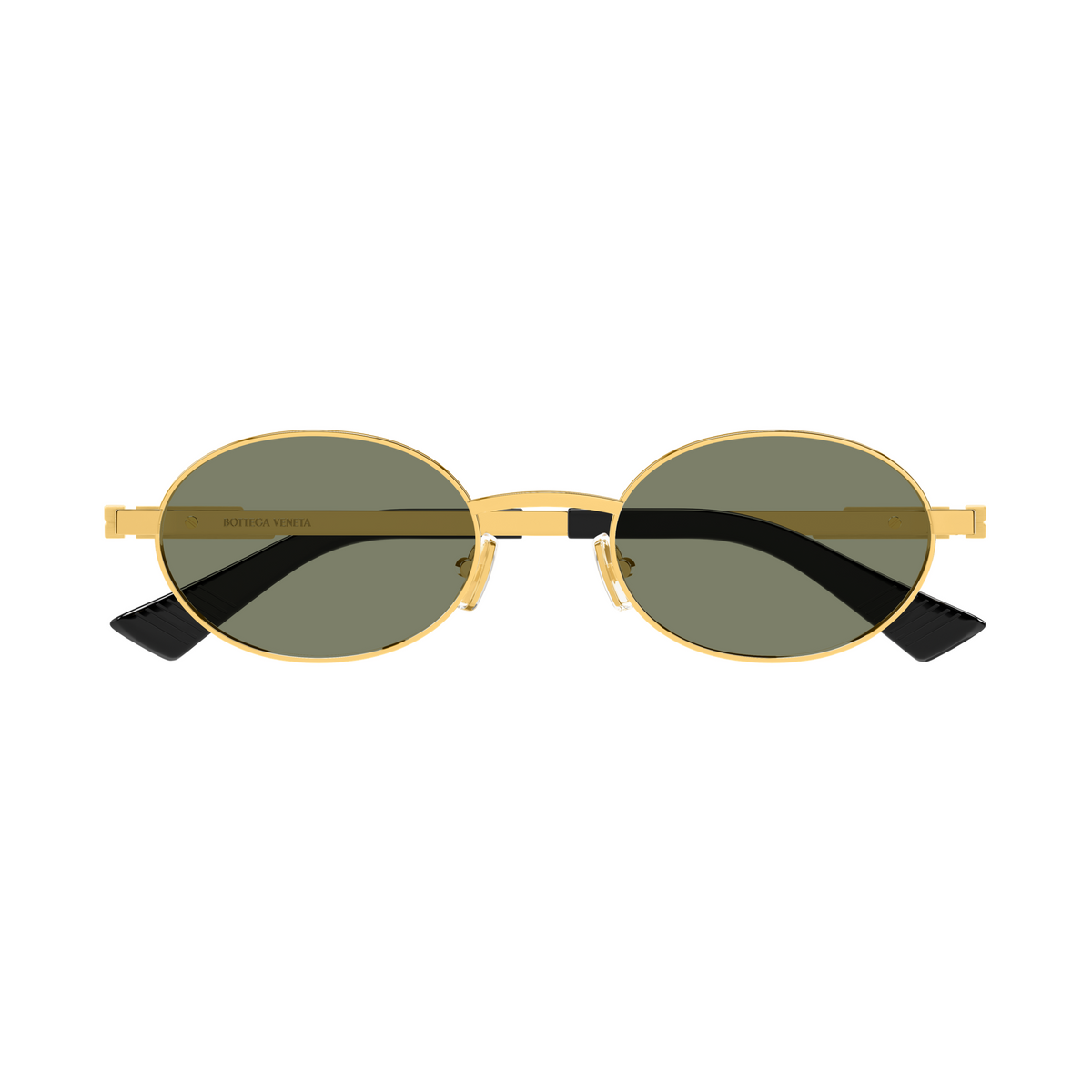 Bottega Veneta BV1470S Doré Verres Verts 004 de face - Les Lunettes de Pauline