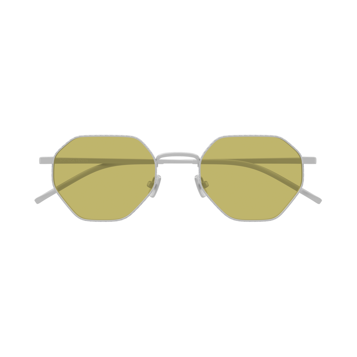 Bottega Veneta BV1471S Argenté Verres Jaunes 002 de face - Les Lunettes de Pauline