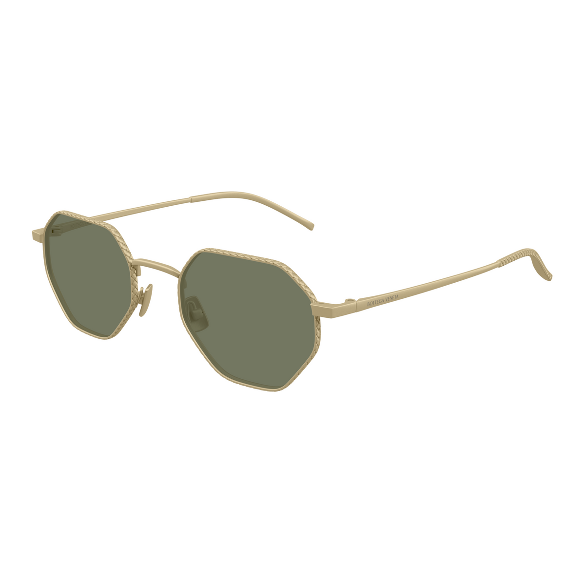 Bottega Veneta BV1471S Doré Bronze 003 de trois-quarts - Les Lunettes de Pauline