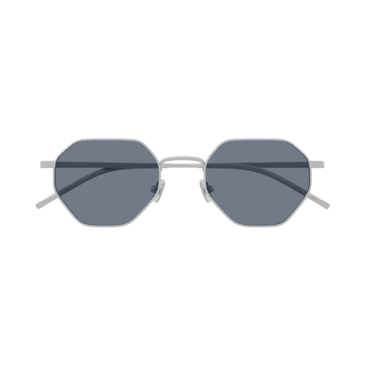 Bottega Veneta BV1471S Argenté Verres Bleus 004 de face - Les Lunettes de Pauline