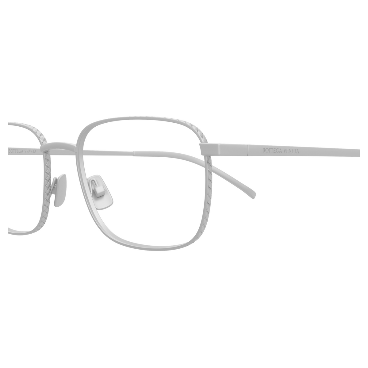 Bottega Veneta BV1472O Argenté 005 en détail des branches - Les Lunettes de Pauline