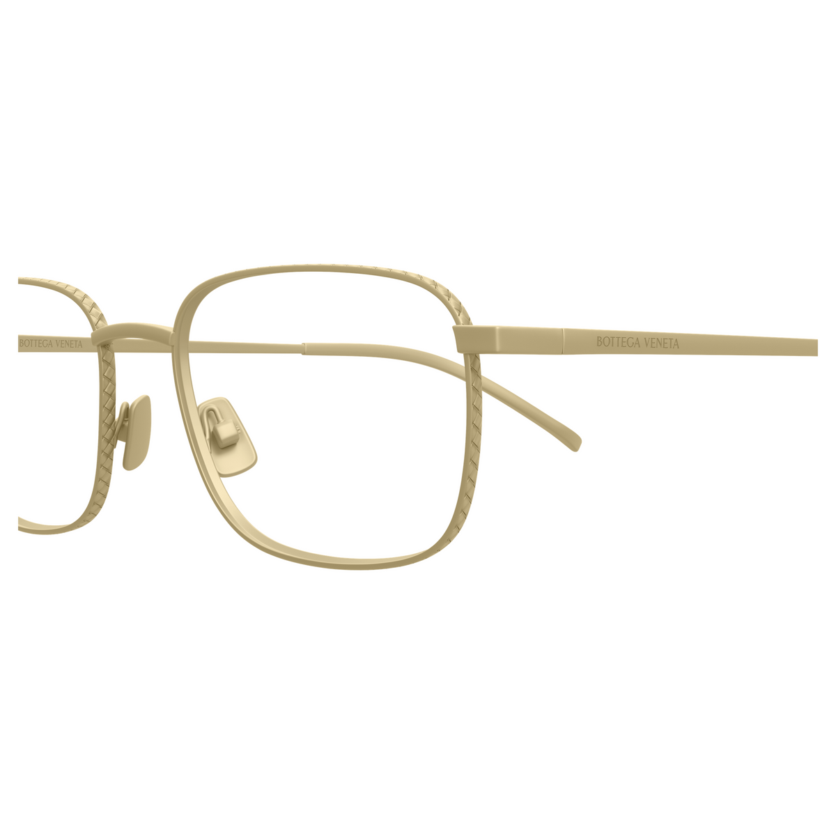 Bottega Veneta BV1472O Doré Bronze 006 en détail des branches - Les Lunettes de Pauline